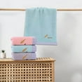 thumbnail image 6 of Embroidered Cotton Hand Towel | Absorbent Soft Fabric | Leaf Design with Letters | Skin-Friendly & Durable | Ideal for Bathroom & Home Use | 1 Piece, 6 of 6