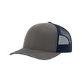 thumbnail image 2 of Richardson - Adjustable Snapback Trucker Cap - 112 - Charcoal/ Navy - Size: OSFM, 2 of 5