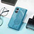 thumbnail image 4 of for Oppo A17 Wallet Case for Women Girls, Shiny Butterfly Flower PU Leather Cover with Card Slot Holder Flip Phone Case for Oppo A17 Rhinestone Blue, 4 of 18
