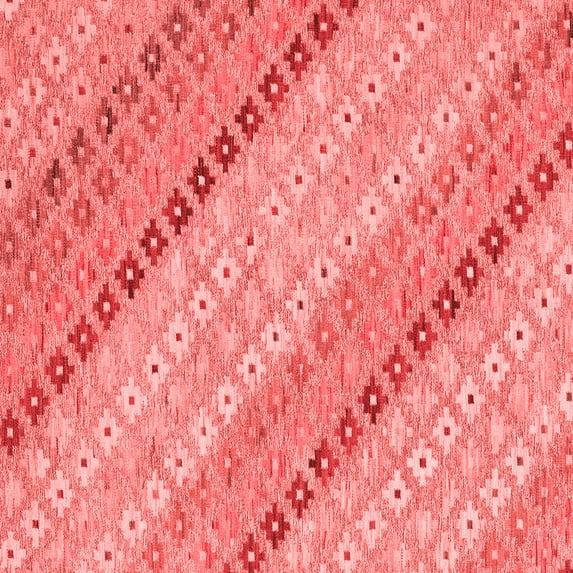 Ahgly Company Indoor Square Southwestern Red Country Area Rugs, 5' Square