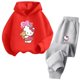 thumbnail image 3 of 2024 Lindo Anime Hello Kitty Niños Niñas Sudadera con capucha Traje con capucha Sudadera con capucha Moda Niños Estudiantes Adolescentes Casual Superior Casual De 3 A 14 Años Al Aire Libre, 3 of 5