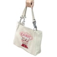 thumbnail image 1 of Bolso de mano de piel sintética con estampado de letras para mujer, resistente al agua, de gran capacidad, en color rojo caramelo, 1 of 8