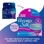 Schick Hydro Silk Moisture Razor Blade Refills, 4 ct, 5-Blade Mositurizing Razors for Women