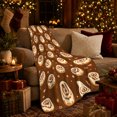 thumbnail image 3 of Whimsical Cinnamon Roll Pattern, Festive Holiday Scene, Warm Flannel Blanket for Living Room and Reading Nook with Detailed Artwork, Art Lovers Friendship Gift, Festive Home Decor, 3 of 9