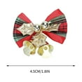 thumbnail image 2 of JVBTVB Mini Christmas Bells Ornaments with Holly Bow – 1.8 Inch Festive Hanging Decor for Tree, Door, Garland, Gift Wrap, Set of 4 Jingle Bells, 2 of 2