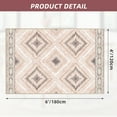thumbnail image 5 of 4'x6' Area Rugs for Living Room, Machine Washable Non-Slip Carpet, Soft Faux Wool Low Pile Moroccan Farmhouse Western Rug, Pink, 5 of 5