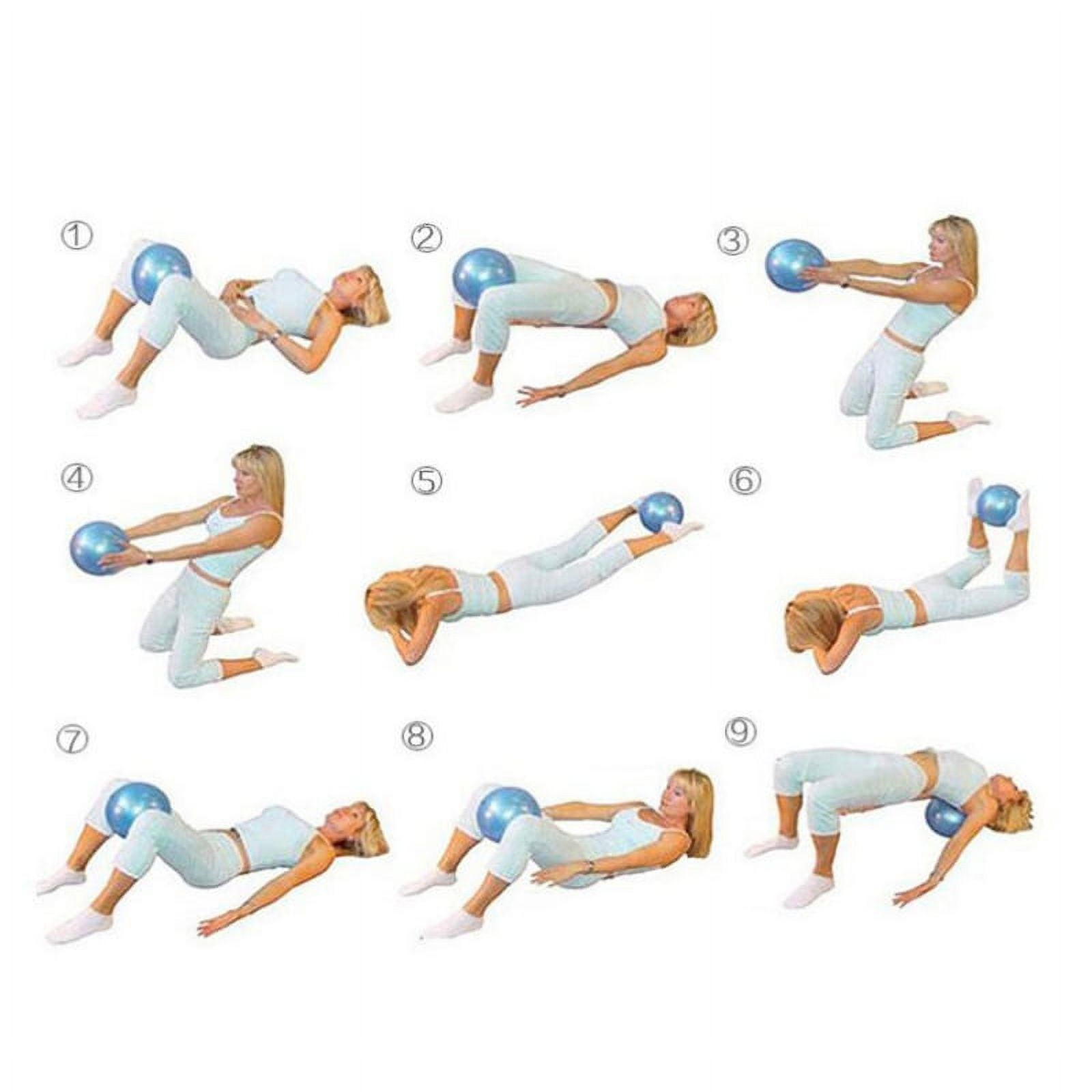 Ame Yoga Balls Small PVC Inflatable Balance Fitness Gymnastic Accessory With Plug For Children Pregnant Woman, 9.84", 3 Colors, Balance Ball Small