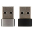 thumbnail image 1 of 2pcs USB 2.0A Male to Type-C Female Adapter Portable Converter for Phone Laptop, 1 of 2