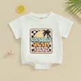 thumbnail image 2 of Bagilaanoe Newborn Baby Girl Boy Rompers Letter Print Short Sleeve Bodysuits 6M 12M 18M 24M Infant Casual One Piece Short Jumpsuit, 2 of 7