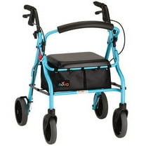 Rollator Nova Zoom 20 Aluminum Rolling Walker Weight Capacity 300 lbs (Sky Blue)