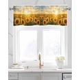thumbnail image 2 of Sunflower Field Kitchen Valances for Windows Farmhouse Linen Window Valance Curtain for Living Room Window Treatment Summer Pastoral Rustic Botanical Flower Valance Rod Pocket Topper, 60 x 18 Inch, 2 of 6