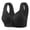 Black, variant on Seamless Sports Bras Women Casual Button Down Breathable Top Bra Underwear Without Steel Ring Gathering