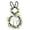 Colorful, variant on 18" Easter Bunny Wreath – Small Bunny Shape Wreath with Green Berry and Egg Decorations, Front Door Easter Decor, Spring Wreaths for Home and Porch