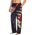 thumbnail image 2 of Balery Watercolor Bald Eagle print Men's Pajama Pants,Ultra Lightweight Pjs,Lounge Pant-Large, 2 of 9