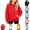 Red, variant on YOUYEDIAN Preppy Hoodies for Teen Girls Fall Winter Fleece Lined Hooded Sweatshirt Kids Casual Versatile Pullover