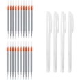 thumbnail image 1 of Leather Marking Pen Mercury Pen Set Silver Refills and Pen Barrel Temporary Clothes Marking Tracing Pen for Shoes Bag Making(20pcs Silver+4 Pen Barrel), 1 of 5