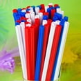 thumbnail image 2 of Linnome Pentagram Plastic Drinking Straw Single Pack Colorful Star Shaped Disposable Beverage Straw for Juice Cocktail Party Cold Drink, 2 of 7