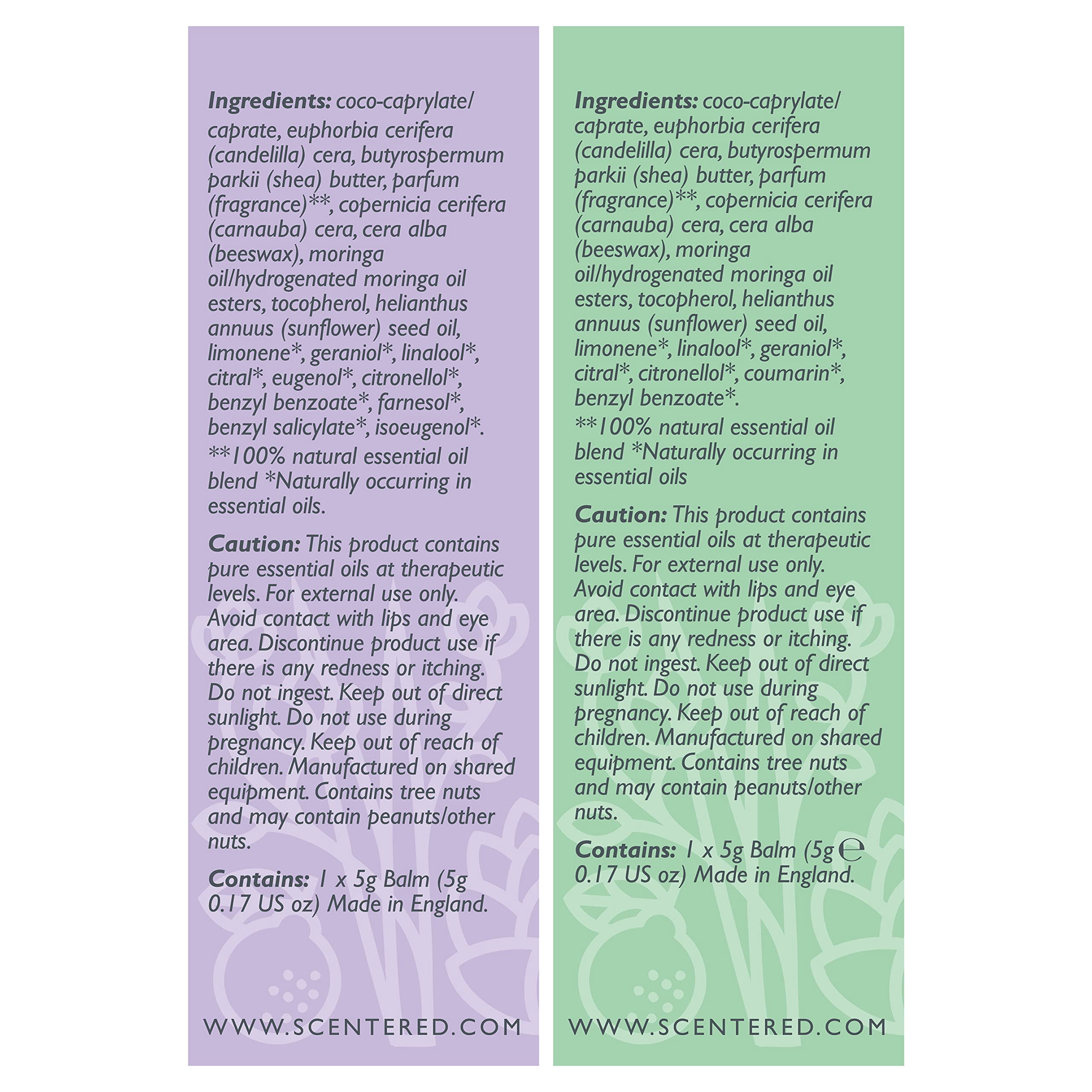 Scentered SLEEP WELL & DE-STRESS Aromatherapy Essential Oils Balm Gift Set - For Restful Sleep & Relaxation - All-Natural Blends of Lavender, Ylang Ylang, Cedarwood, Chamomile