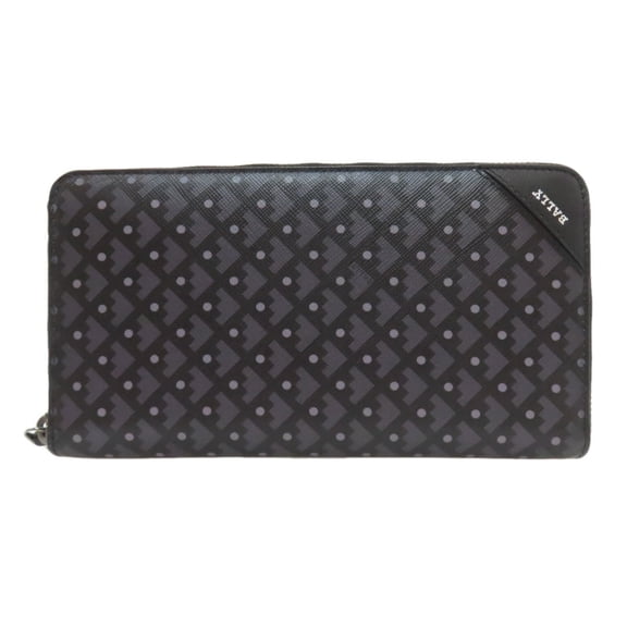 Pre-Owned Bally all-over print long wallet, PVC, women's.