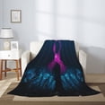 thumbnail image 2 of Disketp Two Human Hands are Holds Ribbon Awareness Cozy Flannel Fleece Throw Blanket: Has a velvety texture for All Seasons - Perfect for Women, Men, & Kids"50"x40", 2 of 6