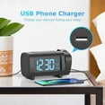 thumbnail image 6 of VOCOO Projection Alarm Clock, LED Display Radio Alarm Clock with USB Charger Port, 180° Projector and 4 Dimmer Settings, 6 of 11