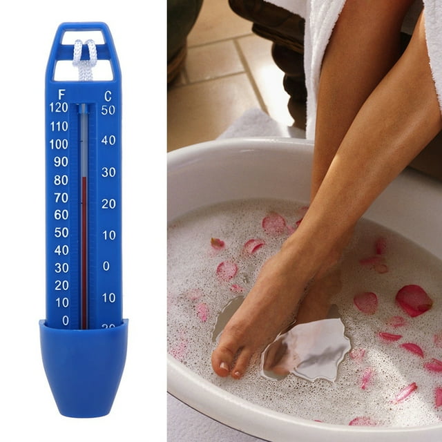 Termómetro de agua, termómetro flotante para piscina, termómetro para piscina de agua, termómetro con cuerda de alta capacidad Jadeshay A