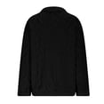 thumbnail image 5 of XUNKUSGA Womens Pullover Soft Fuzzy Fleece Cable Knit Pullover Sweatshirts Fashion Quarter Zip Womens Jacket Oversized Casual Stand Collar Winter Coat Outfits Black S, 5 of 7