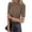 Light Brown #056, variant on Womens Mock Neck Tops Short Sleeve Turtleneck Slim Fit Basic Shirt for Business Casual Work Dressy Wear Light Brown M