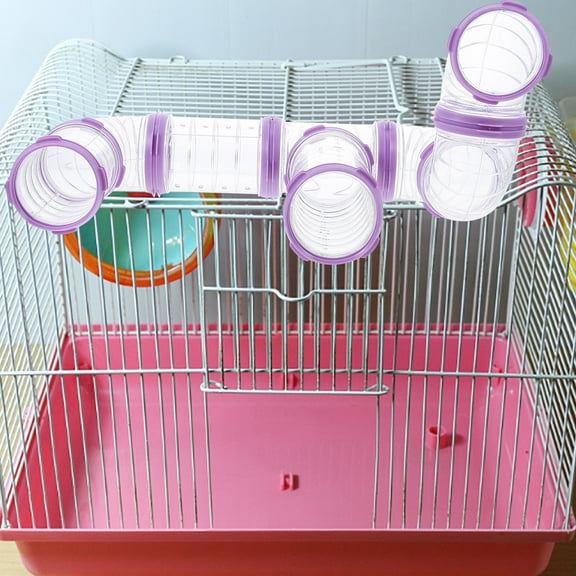LULULION 1Set Plastic Hamster Tube with Reinforced Tunnel Mouth for Cage Expansion and Pet Use