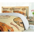 thumbnail image 5 of Ambesonne Retro Duvet Cover Sets, Engine and Mechanic Sign, 2-Queen, Orange Cream Red, 5 of 7
