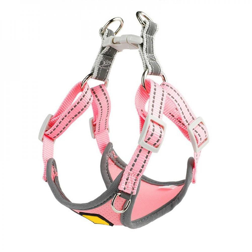 Cat Harness and Leash for Cat Chihuahua Dog With Free Starter Lead Adjustable Chest Medium, Rose Pink