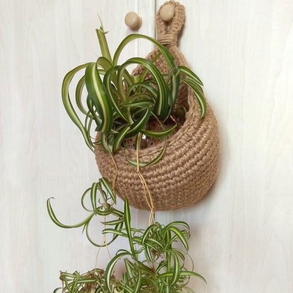 VERDANVERSE Hanging Woven Cotton Rope Basket for Coffee, Fruits, Vegetables, and Home Storage Decor