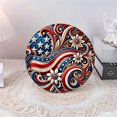 thumbnail image 4 of 4th of July American Round Decorative Hanging Pendant, Patriotic Front Door Wall Decor for Independence Day and Home Styling,July 4th Decorations, 4 of 7