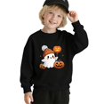 thumbnail image 2 of YunPes Halloween Cute Sweatshirt Boys Girls Casual Crewneck Pullover Fall Winter Kids Long Sleeve Graphic Tops 2-14 Years, 2 of 4
