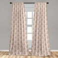 thumbnail image 2 of Garden Scene Window Curtains, Repetitive Leaf Silhouettes Pattern on Plain Backdrop Autumn Vibes, Lightweight Decor 2-Panel Set with Rod Pocket, Pair of - 28"x95", Pale Mauve Taupe Cream, by Ambesonne, 2 of 3
