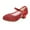 Red, variant on ZACPNCV Girls Dress Shoes Mary Jane Flower Girls Shoes Cute Princess Low Heels for School Wedding Party Black 4-4.5 Years