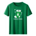 thumbnail image 5 of Busydd Christmas Shirts for Women Fall Fashion Round Neck Xmas Graphic Tees Casual Short Sleeve Womens Tops Versatile Comfy Cotton Tshirts 3XL, 5 of 6