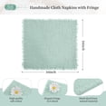 thumbnail image 2 of 36 Pack Sage Green Cotton Linen Napkins - 16 x 16 Inch Fringed Soft Washable Rustic Dinner Napkins for Wedding Party Dinner Table, 2 of 7