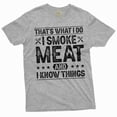 thumbnail image 6 of Men's BBQ smoke meat and know things T-shirt Birthday gift dad papa uncle grandpa, 6 of 7