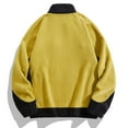 thumbnail image 4 of Maoxin Mens Jacket Men's Large Size Fleece Jacket Winter Outdoor Sports Cardigan Sweater Fleece Warm Coat Long Sleeve Hoodless Casual Coat/Jacket Yellow L, 4 of 8