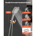 thumbnail image 3 of VEVOR Shower Faucet Set, 12 Inch Ceiling Mount Rainfall Shower System with 6 Inch Wall Mount Head and 4 in 1 Handheld Spray, Rotatable 3-Function Dual Rain Head Brass Valve & Trim Kit, Brushed Nickel, 3 of 9