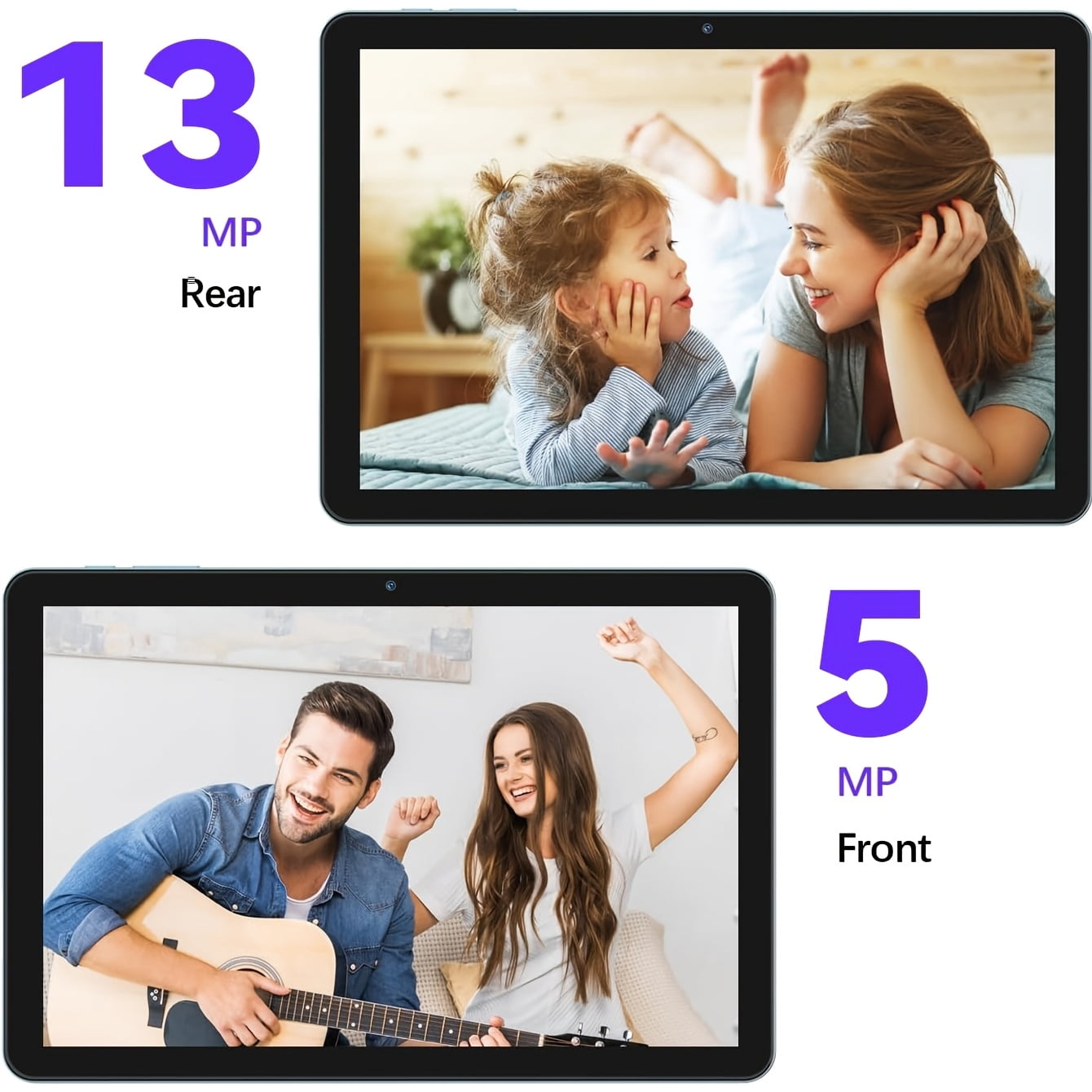 10.1-inch Android 15 Tablet 2026, 8GB RAM + 256GB ROM,Octa-core 2.0GHz Processor, 5MP Front,13MP Rear Camera, 6000mAh Battery, HD (1280x800) IPS Touchscreen, 5.4, 802.11ac WiFi 5, No SIM Card Support
