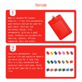 thumbnail image 4 of Inteprter 10 piezas de portatarjetas de identificación, suministros de oficina de negocios, funda protectora informal de colores, funda para tarjetas de Carpetas de archivos Vertical/Rojo, 4 of 6