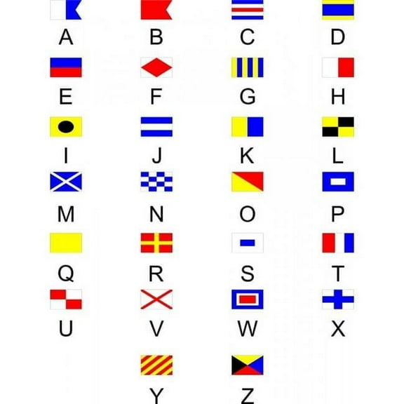 Nautical Alphabet Flags Photo License Plate