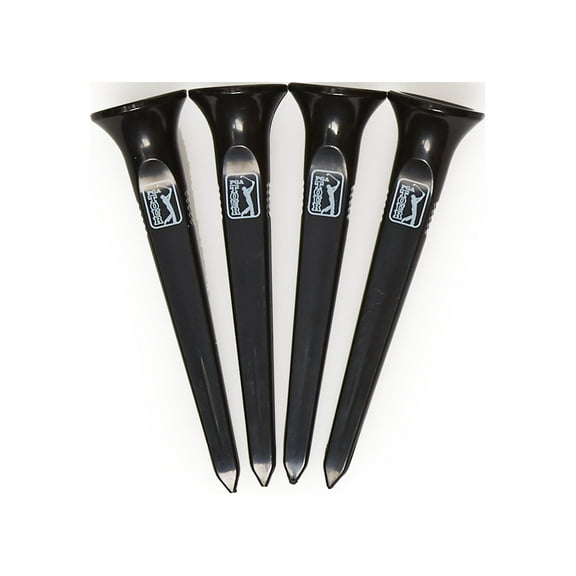 PGA TOUR High Performance Golf Tees - 3 1/8 Inch, Black, Oversized Head for Driver Distance
