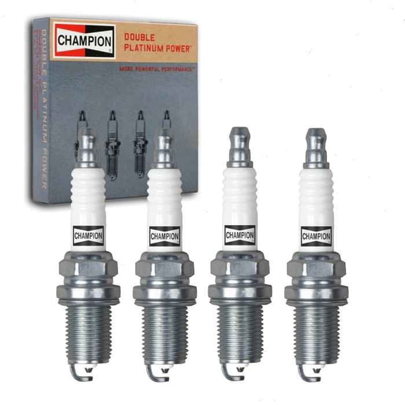4 pc Champion Double Platinum Spark Plugs compatible with Toyota Matrix 2.4L L4 2013