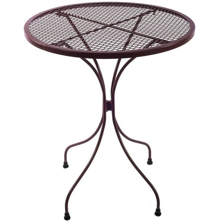 Arlington House Red Wrought Iron 24 Round Outdoor Bistro Set Patio Arlington House Red Wrought Iron 24 Round Outdoor Bistro Set Patio Furniture For Backyard