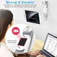 thumbnail image 2 of ShenMo 1 silver gray lazy kitchen tablet wall mount bracket, universal 2 in 1 kitchen wall mount foldable tablet bracket support adjustable lazy tablet phone bracket for kitchen desk top reading, 2 of 5