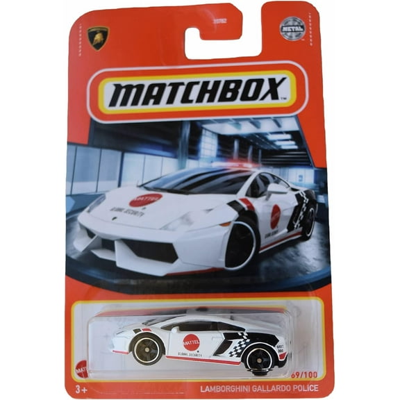 Matchbox Lamborghini Gallardo Police, white Metal parts