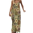 thumbnail image 4 of Yievot Backless Floral Dresses for Women Summer Beach Vacation Cami Dress Sleeveless Long Sundress, 4 of 7